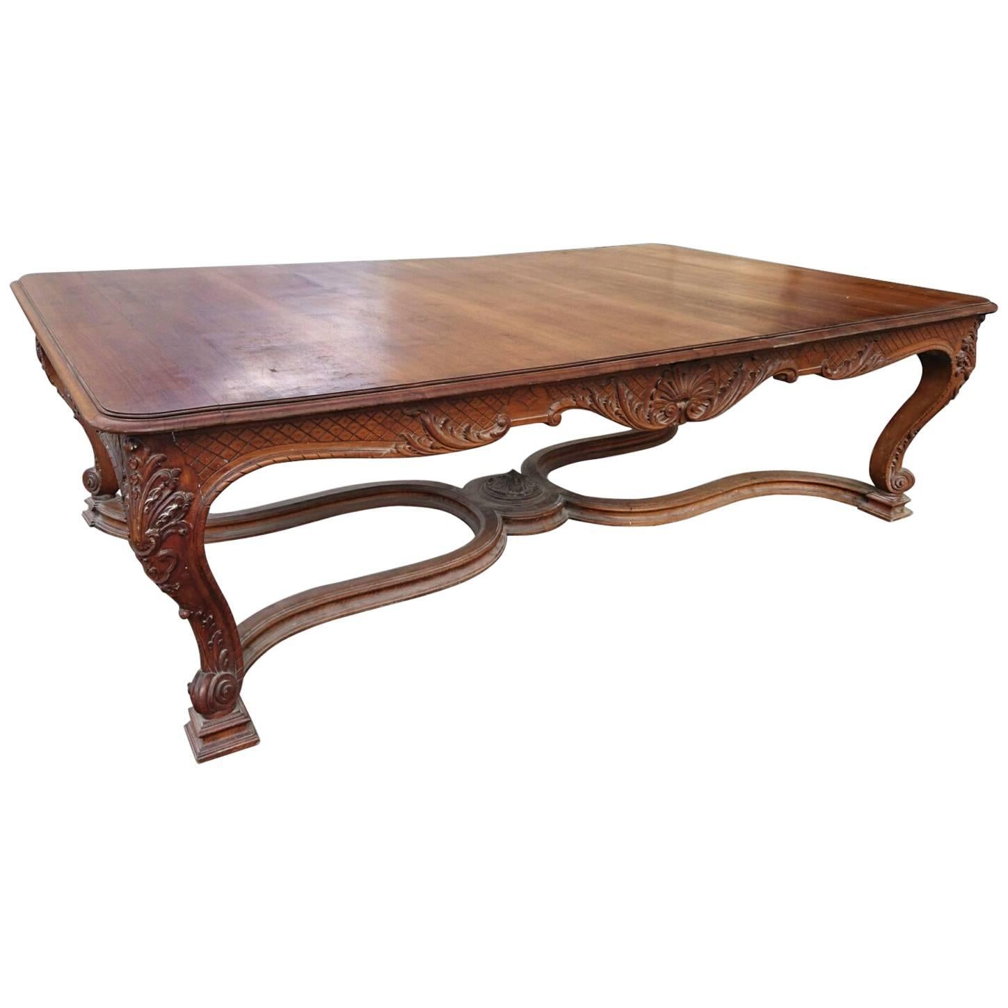 Stunning Castle Reception Dining Table Regence Style, France, 19th Century