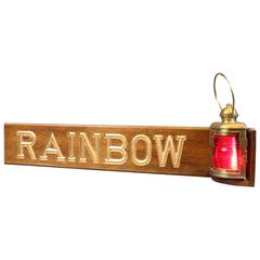 Vintage Mahogany Nameboard Rainbow