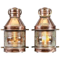 Fine Early Pair of Copper Ship's Masthead Lanterns