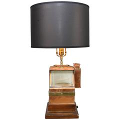 Copper United States Navy Binnacle Lamp