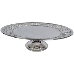 Antique Tiffany Pierced Sterling Silver Compote 9