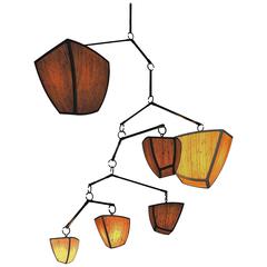 Ivy 6: ABCDEF Mobile Chandelier in Bamboo and Oil Rubbed Bronze 7