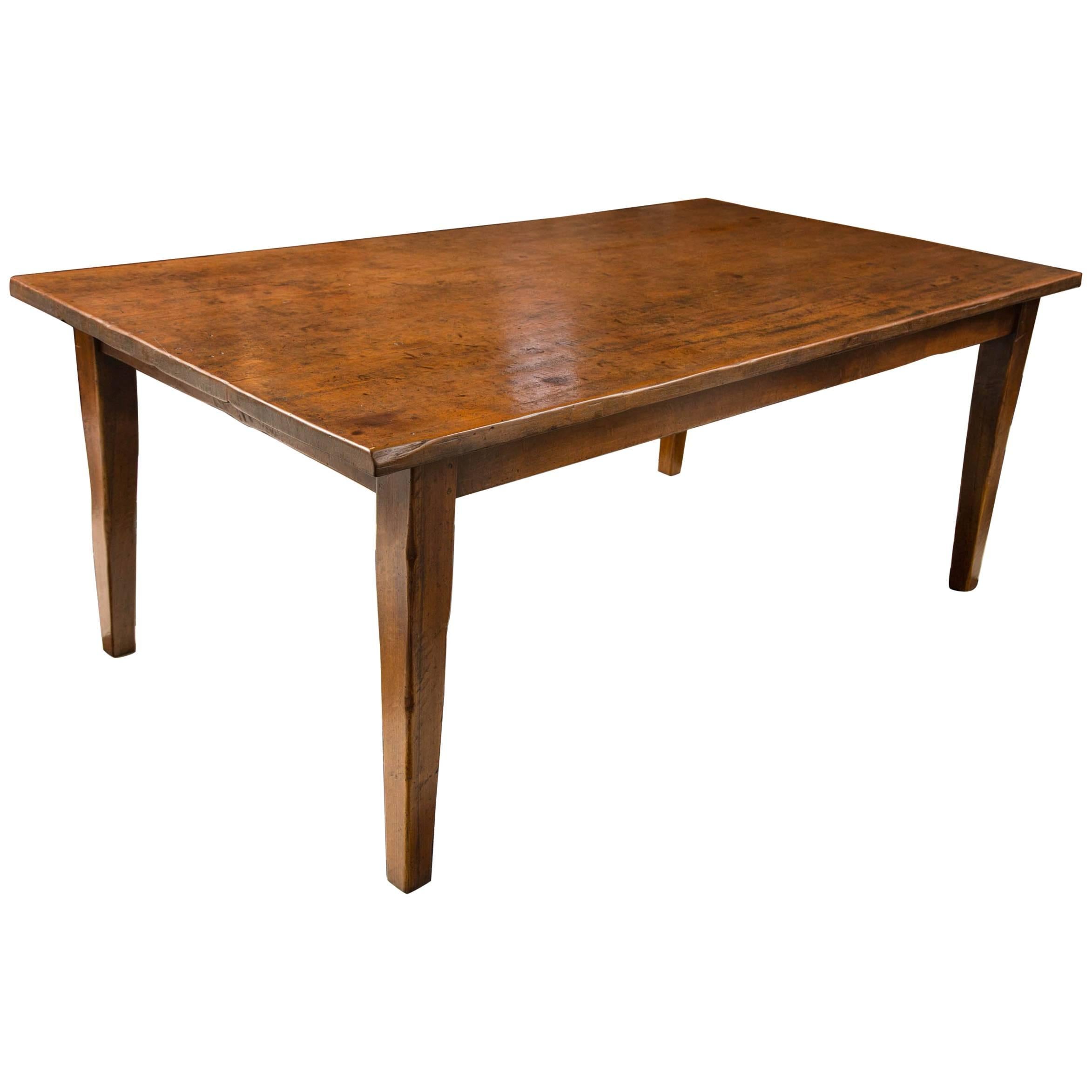 Antique French Chestnut Farm Table