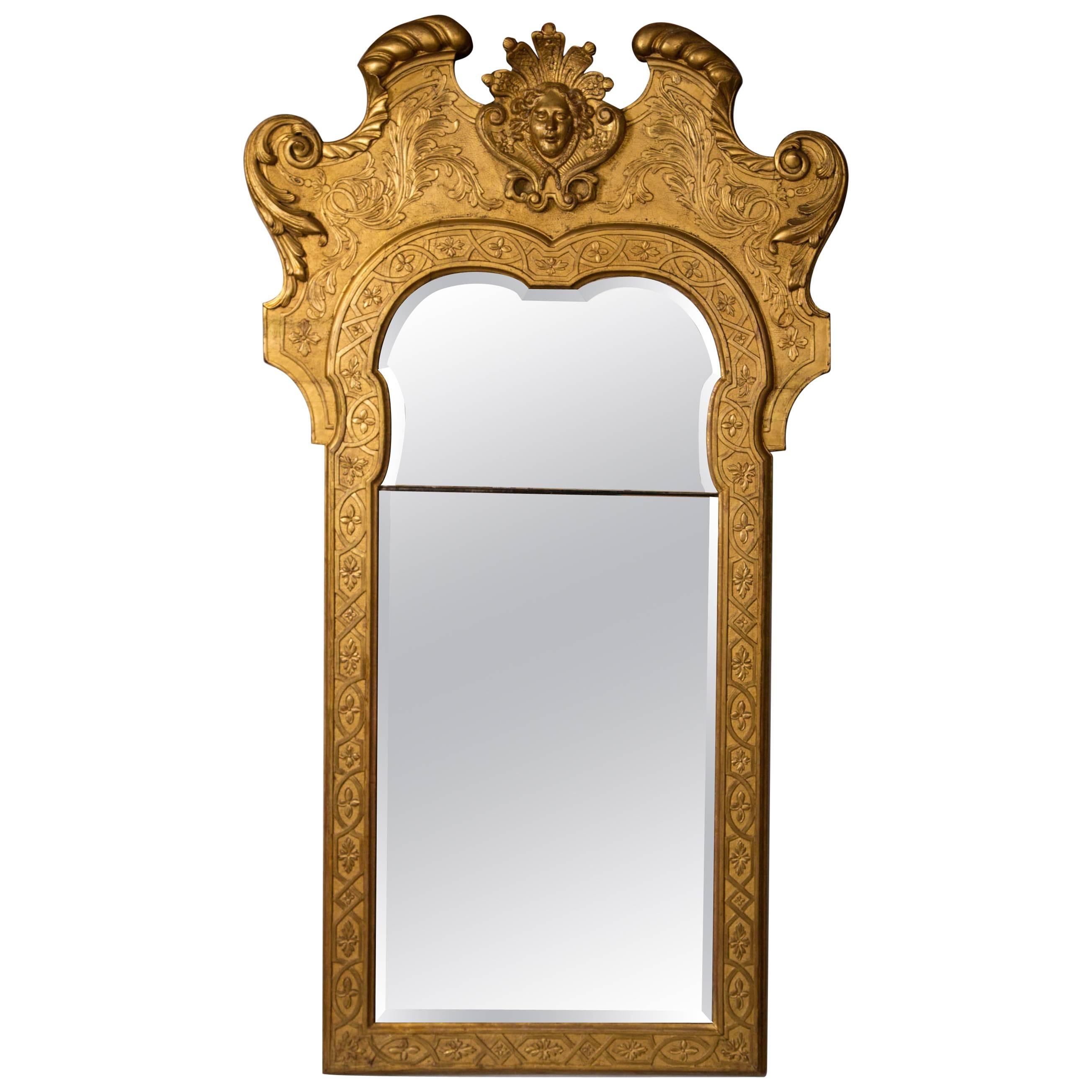 George II Giltwood and Gesso Mirror For Sale