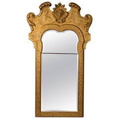 Antique George II Giltwood and Gesso Mirror