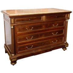 French Mahogany Commode or Chest of Drawers