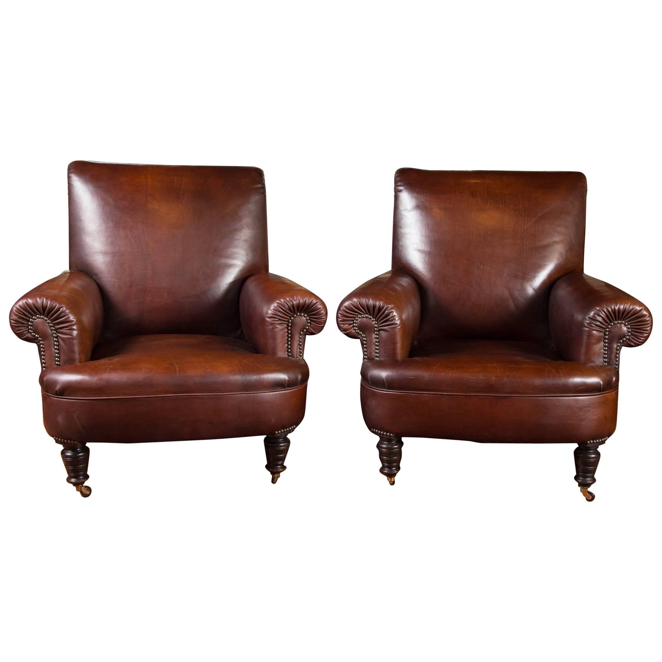 English Leather Club Chairs at 1stDibs english club chair, english