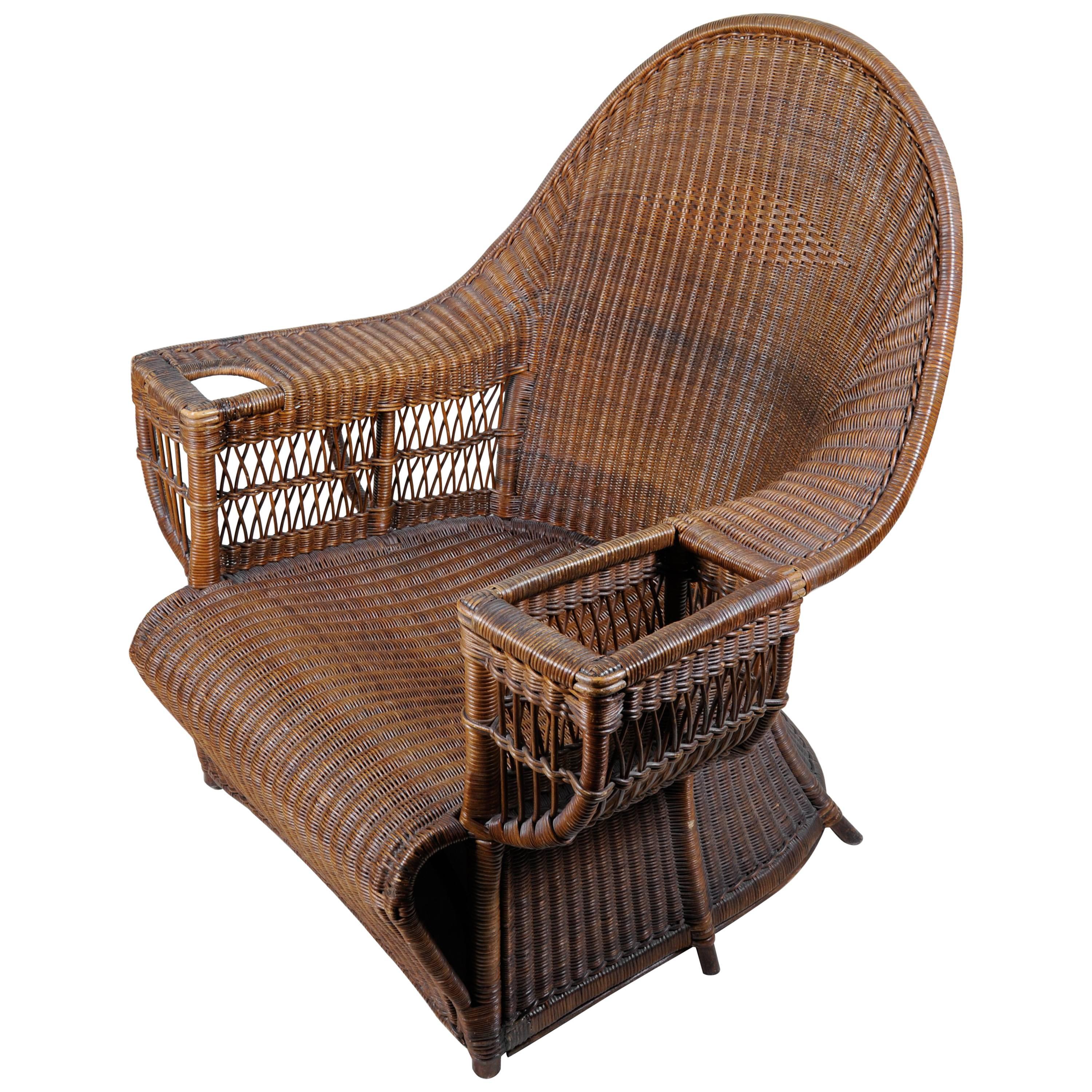Wicker Armchair by Dryad Harry Peach For Sale