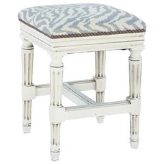 Painted Louis XVI Square Stool