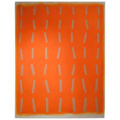 Abstract Oil Painting with Rich Orange Palette by Tina Bluefield 12