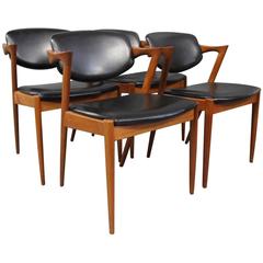 Set of Four Dining Room Chairs, Model 42, by Kai Kristiansen, 1960s 3