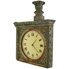 Antique Dutch 19th Century Rare Station Clock