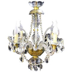 Vintage Venetian Four-Light Crystal Chandelier