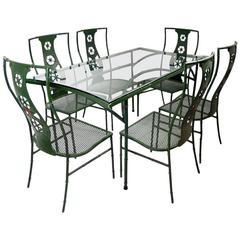 Rare Seven-Piece Patio Set by Salterini