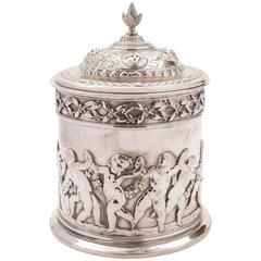 19th Century Victorian Silver Plated Elkington Biscuit Barrel or Cookie Jar 3