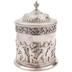 19th Century Victorian Silver Plated Elkington Biscuit Barrel or Cookie Jar