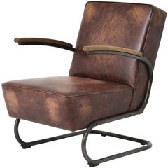 Waxed Leather Armchair 7