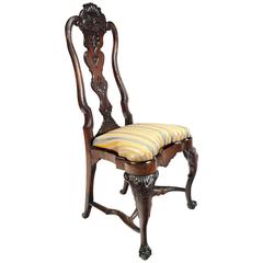 Portuguese Rococo Walnut Side Chair