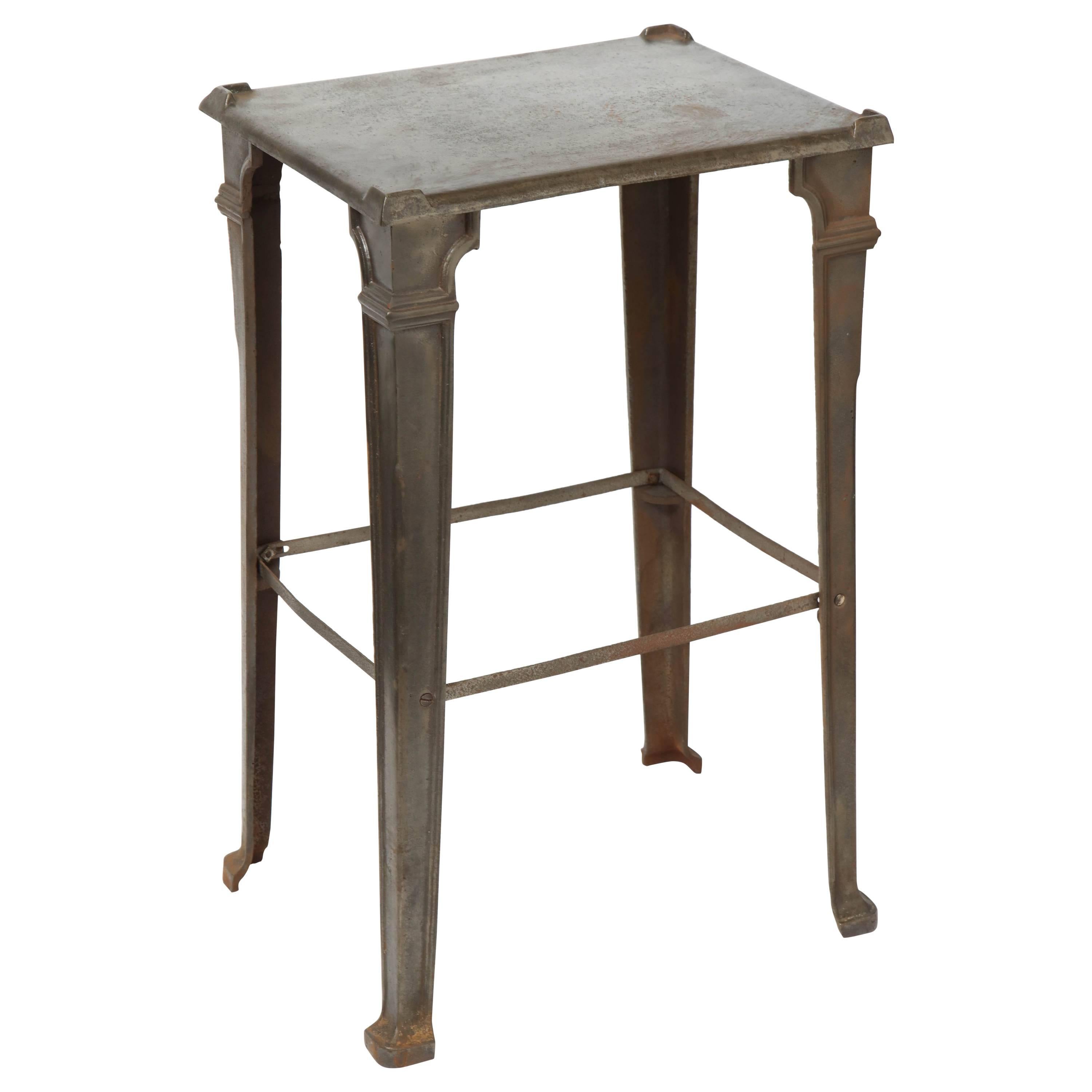 Industrial Cast Iron 1920s Occasional Table
