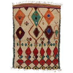 Mid-Century Modern Vintage Berber Moroccan Rug with Boho Chic Tribal Style 9