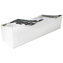 Wave Bench Indoor Outdoor in Mirror Finish Stainless Steel by Zhoujie Zhang 12