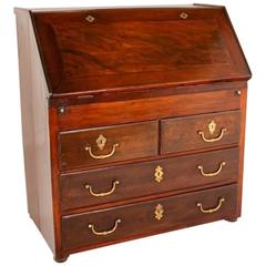 Antique French 19th Century Walnut Drop-Front Desk with Brass Hardware 10