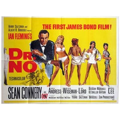 Vintage "Dr. No" Film Poster, 1962
