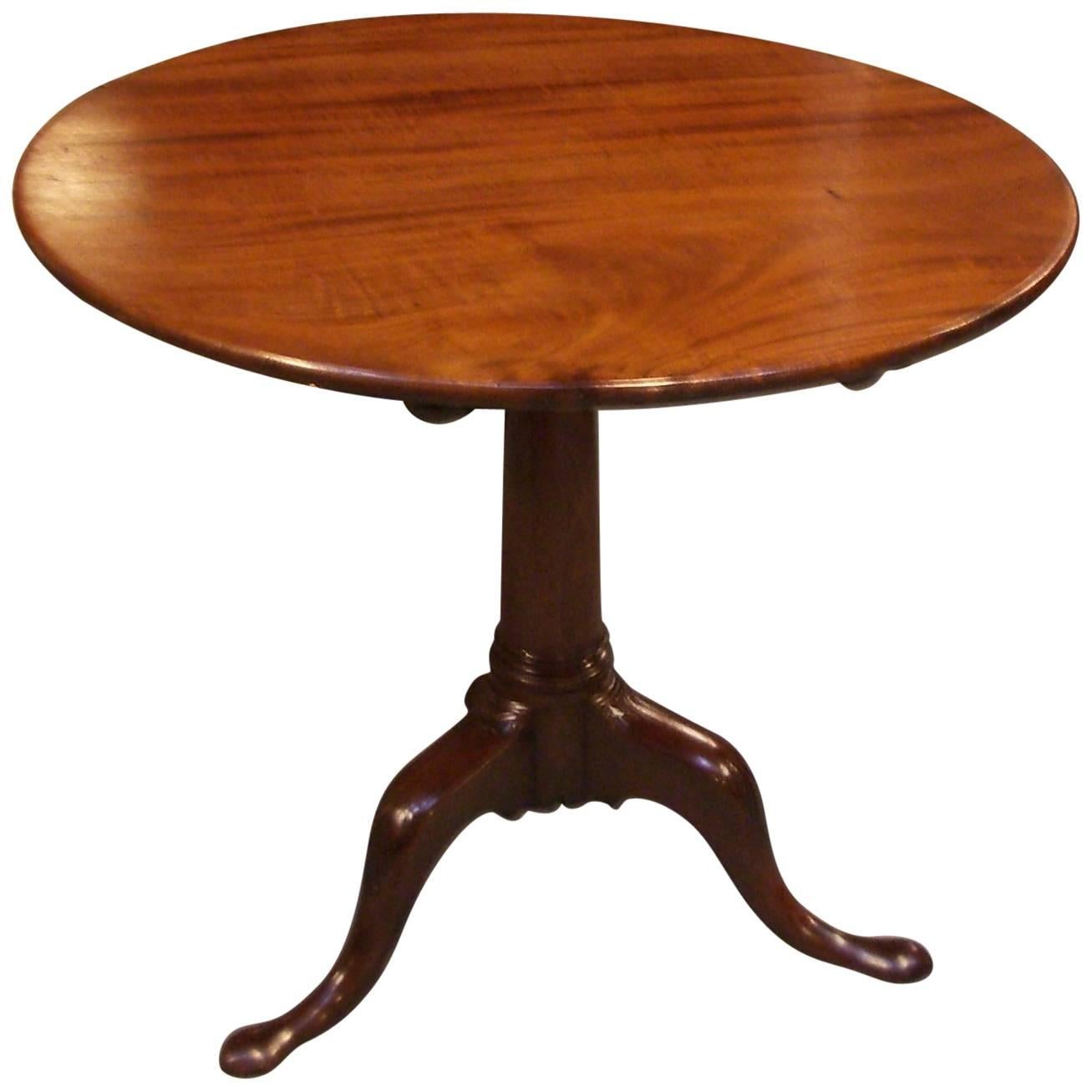 18th Century Antique Mahogany Tilt-Top Table