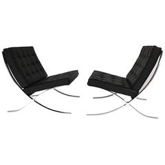 Pair of Armchairs Barcelona Mies Van Der Rohe Knoll, Germany, 1929