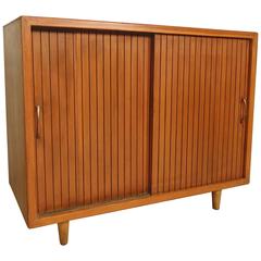 Mid-Century Modern Sliding Door Cabinet