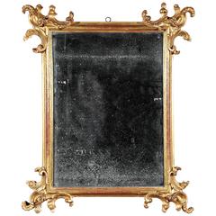 19th Century Italian Rococo Carved Giltwood Mirror 9