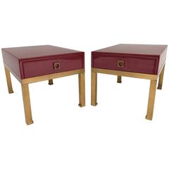 Pair of End Tables by Guy Lefevre, France, 1970s