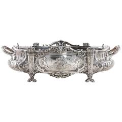 19th Century Louis XVI Silver Jardiniere or Planter Signed Victor Saglier 9