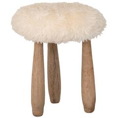 Danish Lambskin Tripod Stool 7