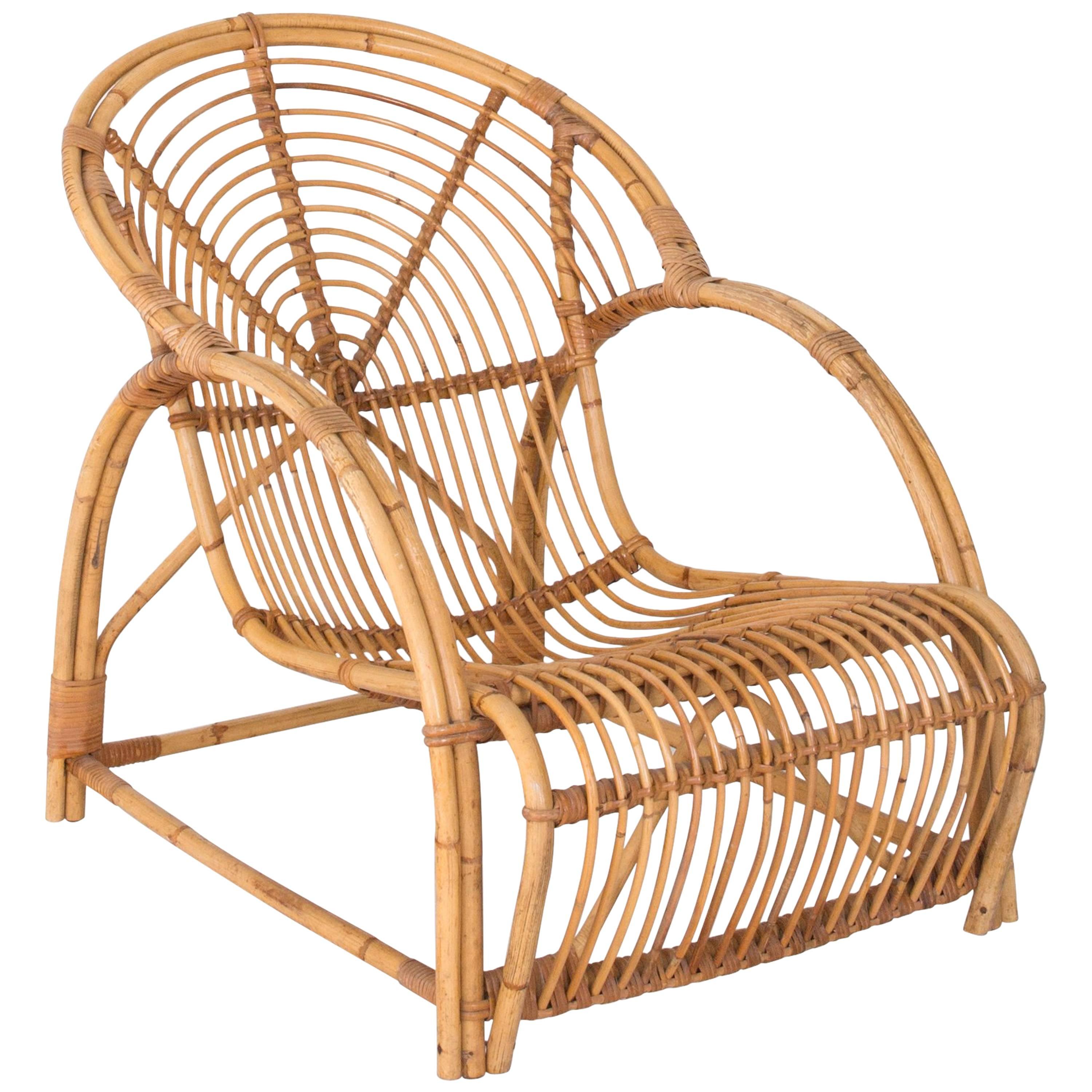 Danish Rattan Easy Chair by Elvin Geertsen at 1stDibs danish rattan
