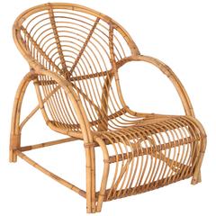 Danish Rattan Easy Chair by Elvin Geertsen