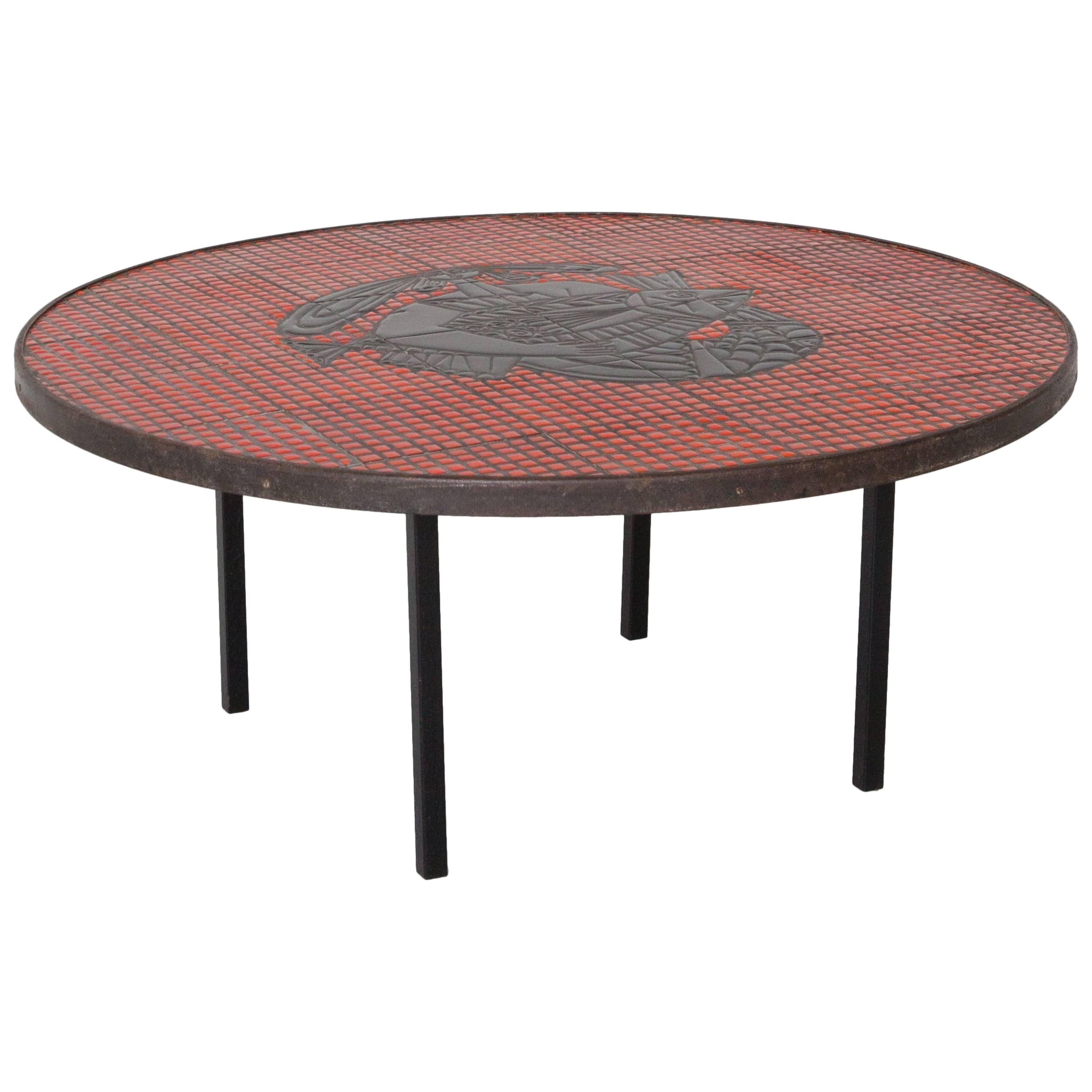 Rare Roger Capron Ceramic Cocktail Table