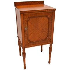 Antique Inlaid Satinwood Side or Bedside Cabinet