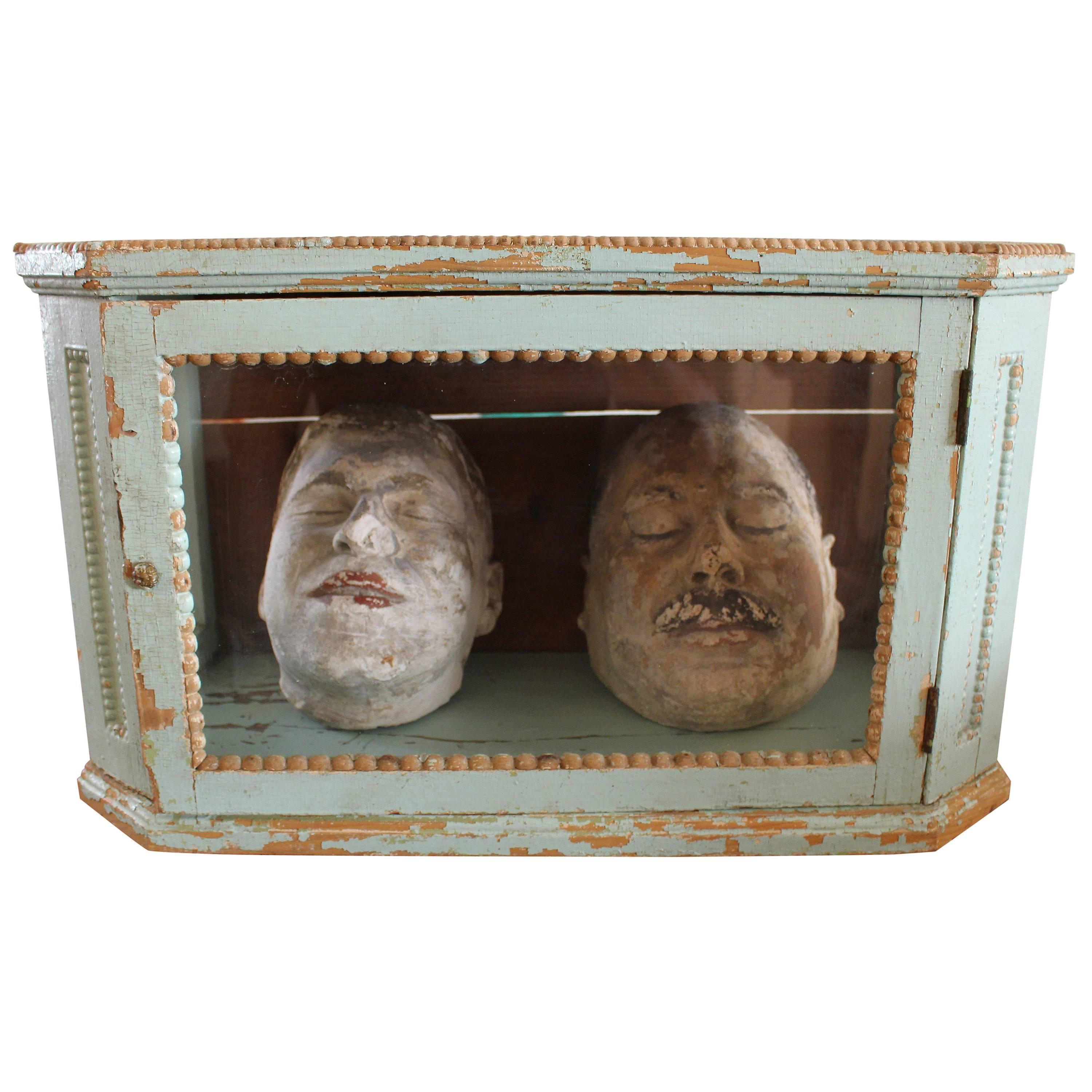   Italian Antique Cast Gypsum Death Masks Set of Five  For Sale