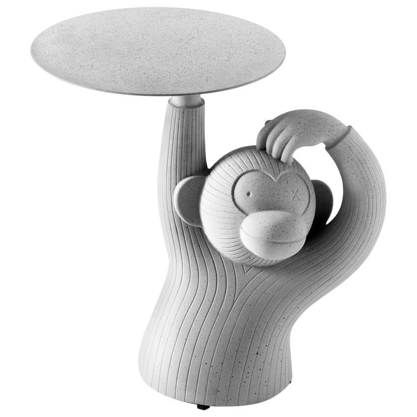 Jaime Hayon Monkey Side Table in Solid Concrete for Indoor and Outdoor Use For Sale