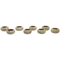 Modern Bone Napkin Rings, Set of Eight