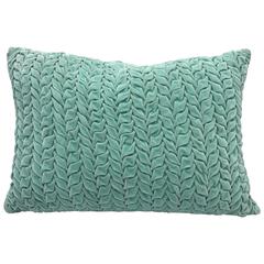 1960s Turquoise Velvet Pillow