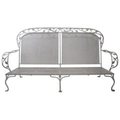 Dramatic Wrought Iron Sofa Attributed to Woodard