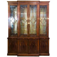 Beautiful Diminutive English Yew Wood Bookcase 7