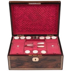 19th Century Figured Mahogany Sewing Box