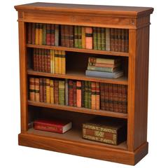 Victorian Figured Walnut Open Bookcase
