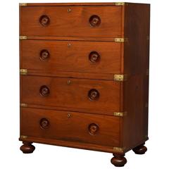 Victorian Military Narrow Chest of Drawers