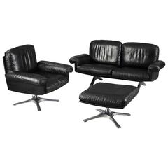 De Sede DS 31 Sofa, Swivel Lounge Armchair and Ottoman 2