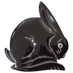 Original Art Deco Rabbit Brooch