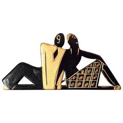 Art Deco Couple Brooch 3